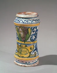 Albarelle, fabriqué à Rouen, 1544